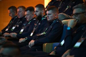 Policjanci podczas Carpathian Drone Summit 2026