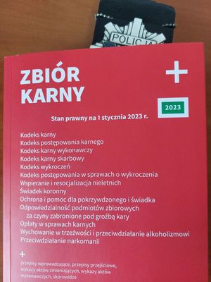 Na zdjęciu zbiór przepisów karnych, kodeks karny.