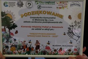 Na zdjeciu podziękowania dla rzeszowskich policjantów.