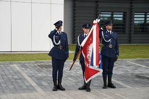 Na zdjęciu Poczet Sztandarowy Komendy Miejskiej Policji w Rzeszowie.