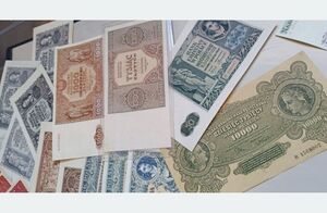 Na zdjęciu kolekcjonerskie banknoty.