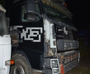 Na zdjęciu ciężarowe Volvo.