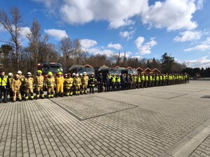 zdjęcia z ćwiczeń z zakresu reagowania kryzysowego na terenie gminy Jedlicze