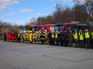 zdjęcia z ćwiczeń z zakresu reagowania kryzysowego na terenie gminy Jedlicze