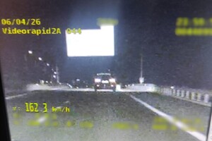 zdjęcie ukazujące przekroczenie prędkości na S19 w Miejscu Piastowym