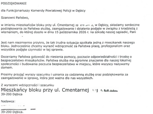 Podziękowania dla policjantów za zatrzymanie sprawcy kradzieży z włamaniem