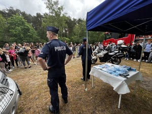 zdjęcie policjantów oraz dzieci podczas pikniku