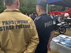 zdjęcie policjantów oraz dzieci podczas pikniku
