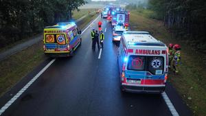 służby ratownicze na miejscu wypadku