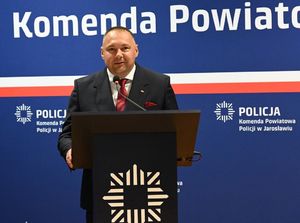 Starosta Jarosławski podczas przemówienia