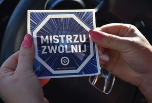 Naklejka Mistrzu Zwolnij
