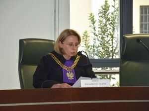 Sędzia podczas rozprawy