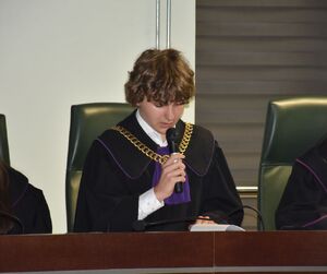 Sędzia w czasie rozprawy
