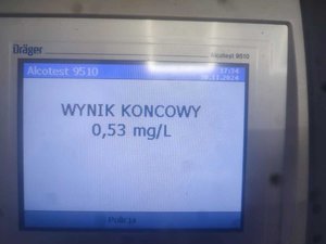 Wynik badania kierującego Hondą w Jaszczwi