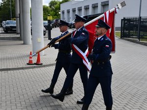 funkcjonariusze podczas obchodów Święta Policji w Jaśle
