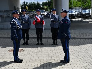 funkcjonariusze podczas obchodów Święta Policji w Jaśle