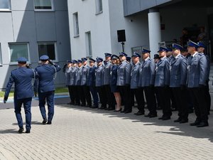 funkcjonariusze podczas obchodów Święta Policji w Jaśle