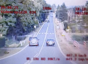 Zarejestrowana prędkość z jaką poruszał się kierujący