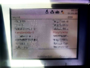 Pozytywny wynik badania na marihuany