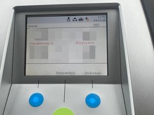 Pozytywny wynik badania na marihuanę