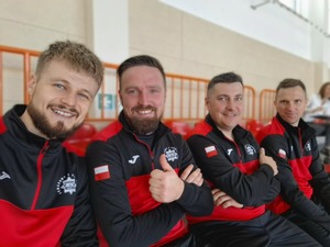 Jasielscy policjanci podczas finału II Podkarpackich Mistrzostwach Policji w Piłce Halowej