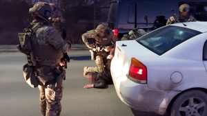 Jasielscy policjanci i kontrterroryści podczas działań