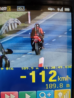 Zarejestrowane przekroczenie prędkości