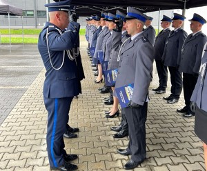 uroczystości obchodów Święta Policji w Komendzie Powiatowej Policji w Lesku 25 lipca 2024 roku