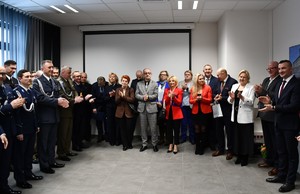 Uroczystość z okazji zdania i objęcia obowiązków służbowych na stanowisku Komendanta Powiatowego Policji w Lesku