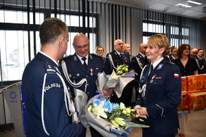 Uroczystość z okazji zdania i objęcia obowiązków służbowych na stanowisku Komendanta Powiatowego Policji w Lesku