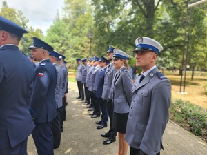 Uczestnicy obchodów Święta Policji w Mieleckiej jednostce policji