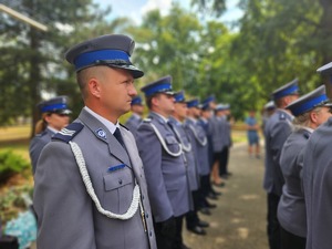 Uczestnicy obchodów Święta Policji w Mieleckiej jednostce policji