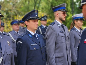 Uczestnicy obchodów Święta Policji w Mieleckiej jednostce policji