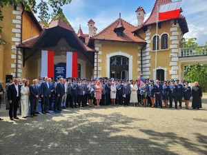 Uczestnicy obchodów Święta Policji w Mieleckiej jednostce policji