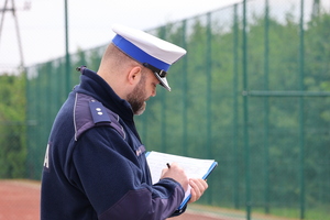 policjanci, organizatorzy Wojewódzkiego Finału Turnieju Bezpieczeństwa w Ruchu Drogowym