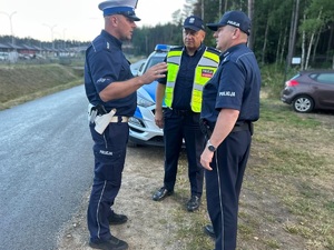 policjanci podczas zabezpieczenia w plenerze podczas obchodów dnia pamięci o polakach