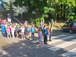 Praktyczna nauka przechodzenie przez przejścia dla pieszych