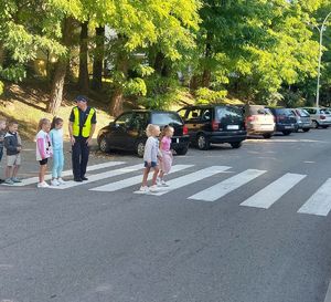Praktyczna nauka przechodzenie przez przejścia dla pieszych