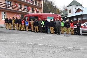 Przywitanie wszystkich służb biorących udział w cwiczeniach