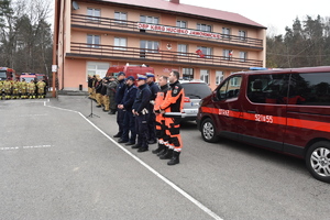 Przywitanie wszystkich służb biorących udział w cwiczeniach