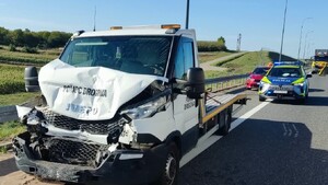 Miejsce zdarzenia drogowego na autostradzie A4, gdzie sprawcą był nietrzeźwy kierujący