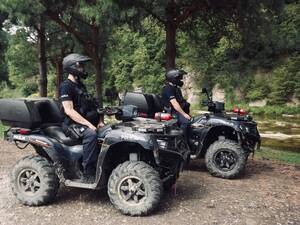 Policjanci Oddziału Prewencji w Rzeszowie każdego dnia pełnią służbę w powiecie sanockim