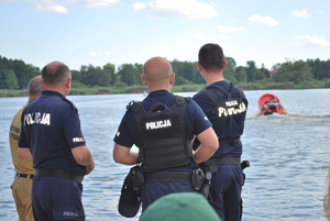 Policjanci podczas działań