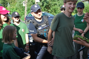 Policjanci podczas działań