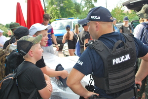 Policjanci podczas działań