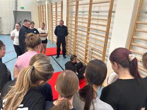 Uczniowie podczas testu