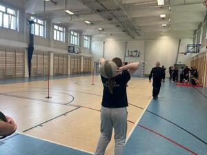 Uczniowie podczas testu