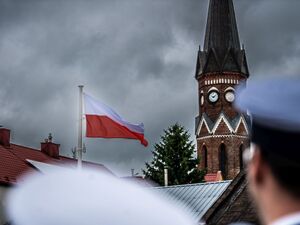 Funkcjonariusze podczas święta