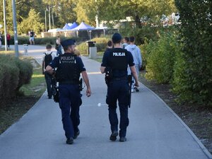 Policjanci podczas zabezpieczenia festiwalu