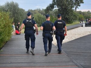 Policjanci podczas zabezpieczenia festiwalu